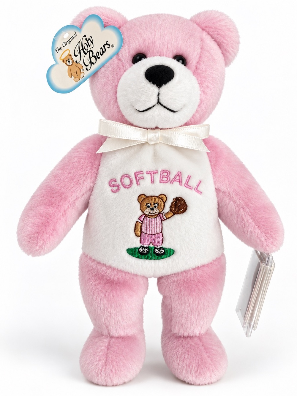 Vintage Holy Bears Religious Pink "Softball Bear" NWT